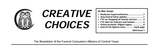 2024 FCACTX: Creative Choices Newsletter - Issue 1